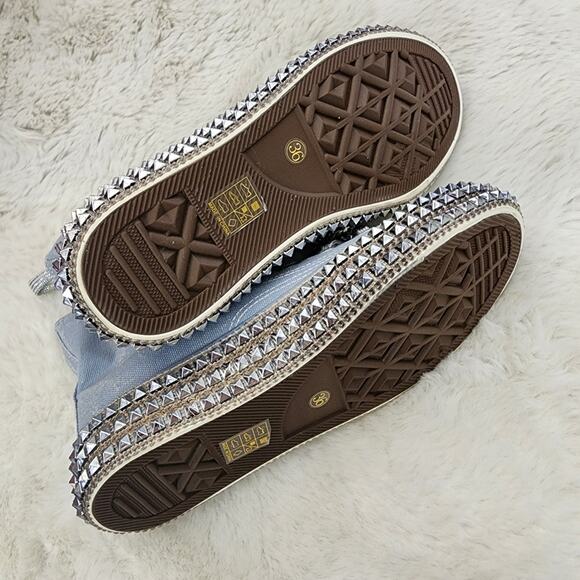 NEW Nan-Ku Couture Free People Cruise Studded Spring Skies High Top Sneaker - Picture 11 of 12